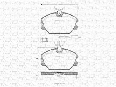 MAGNETI MARELLI 363702160326 -  Комплект тормозных колодок, дисковый тормоз